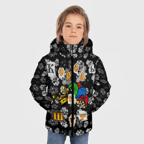 Зимняя куртка для мальчиков 3D с принтом Король и Шут, фото на моделе #1