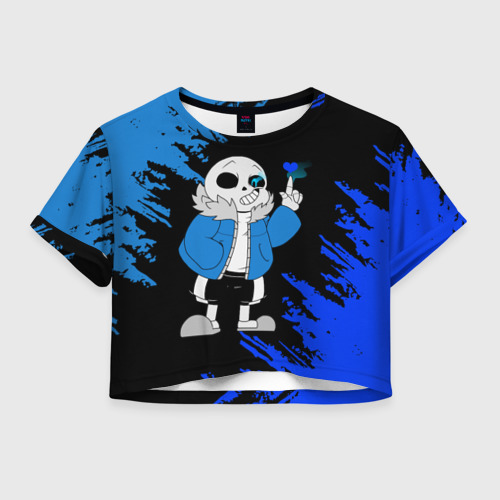 Женская футболка Crop-top 3D UNDERTALE, цвет 3D печать