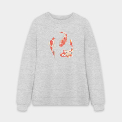 Мужской свитшот oversize без начеса хлопок Карп Кои