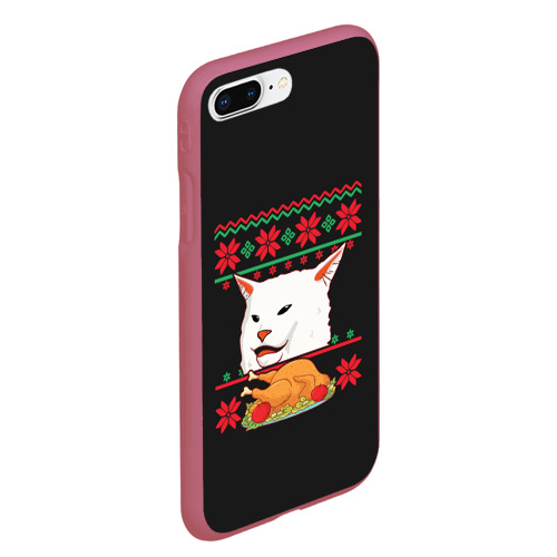 Чехол для iPhone 7Plus/8 Plus матовый с принтом Woman Yelling at Cat, вид сбоку #3