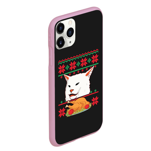 Чехол для iPhone 11 Pro Max матовый Woman Yelling at Cat, цвет розовый - фото 3