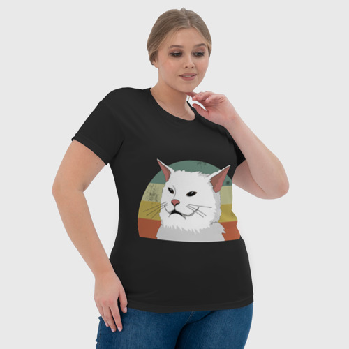 Женская футболка 3D Woman Yelling at Cat, цвет 3D печать - фото 6