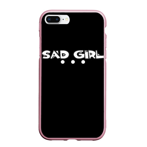 Чехол для iPhone 7Plus/8 Plus матовый SAD GIRL, цвет розовый