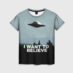 Женская футболка 3D I want to believe