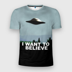 Мужская футболка 3D Slim I want to believe