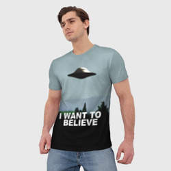 Мужская футболка 3D I want to believe - фото 2