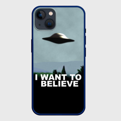 Чехол для iPhone 14 Plus I want to believe