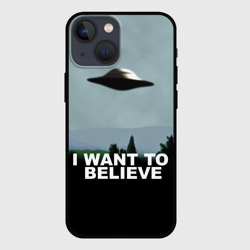 Чехол для iPhone 13 mini I want to believe