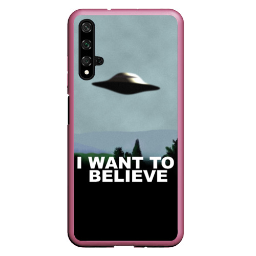 Чехол для Honor 20 I want to believe, цвет малиновый