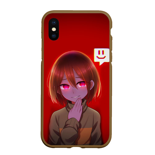 Чехол для iPhone XS Max матовый Undertale, цвет коричневый