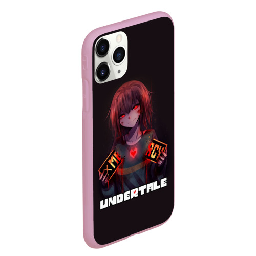 Чехол для iPhone 11 Pro Max матовый Undertale - Чара: mercy, цвет розовый - фото 3