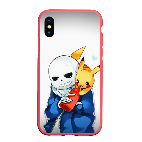 Чехол для iPhone XS Max матовый Undertale, цвет красный