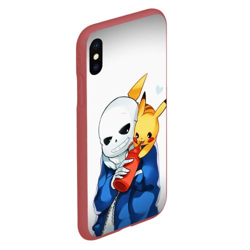 Чехол для iPhone XS Max матовый Undertale, цвет красный - фото 3