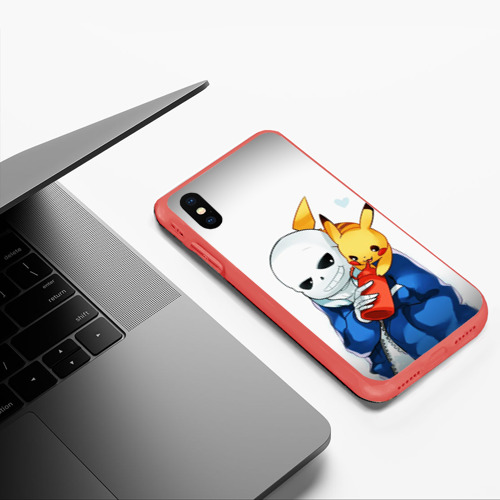 Чехол для iPhone XS Max матовый Undertale, цвет красный - фото 5