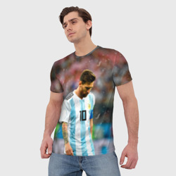 Мужская футболка 3D Месси Аргентина - фото 2