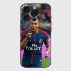 Чехол для iPhone 16 Pro Max силиконовый с защитой камеры Килиан Мбаппе