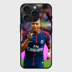 Чехол силиконовый для Apple iPhone 15 Pro Мax матовый Килиан Мбаппе