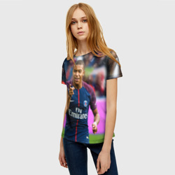 Женская футболка 3D Килиан Мбаппе - фото 2