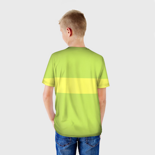 Детская футболка 3D с принтом UNDERTALE CHARA, вид сзади #2