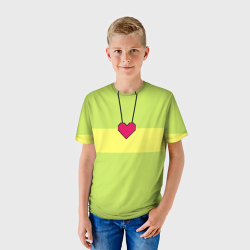 Детская футболка 3D с принтом UNDERTALE CHARA, фото на моделе #1