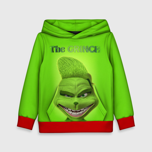 Детская толстовка 3D Grinch Face, цвет красный