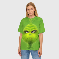 Женская футболка oversize 3D The Grinch - фото 2