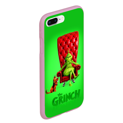 Чехол для iPhone 7Plus/8 Plus матовый The Grinch, цвет розовый - фото 3