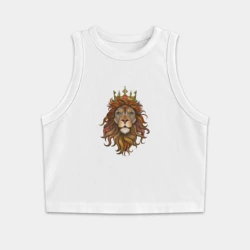 Женская укороченная майка-топ хлопок Король Лев