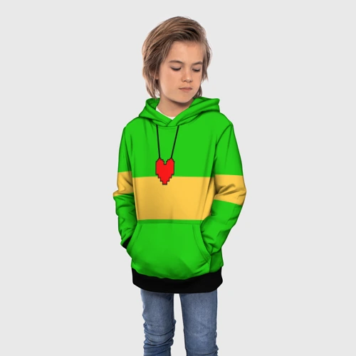 Детская толстовка 3D с принтом Чара chara Undertale, фото на моделе #1