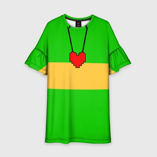 Детское платье 3D Чара chara Undertale