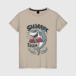 Женская футболка хлопок Shark Team
