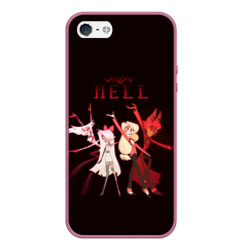 Чехол для iPhone 5/5S матовый Hazbin Hotel. Welcome to Hell