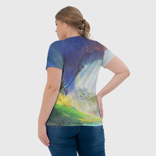 Женская футболка 3D с принтом Zoomorph PW, вид сзади #2