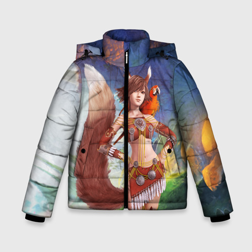 Зимняя куртка для мальчиков 3D с принтом Zoomorph PW, вид спереди #2