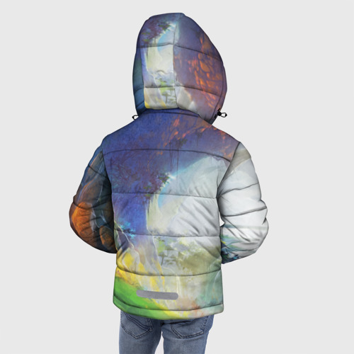 Зимняя куртка для мальчиков 3D с принтом Zoomorph PW, вид сзади #2