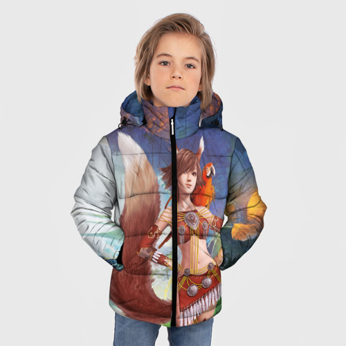 Зимняя куртка для мальчиков 3D с принтом Zoomorph PW, фото на моделе #1