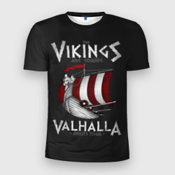 Мужская футболка 3D Slim Vikings Valhalla