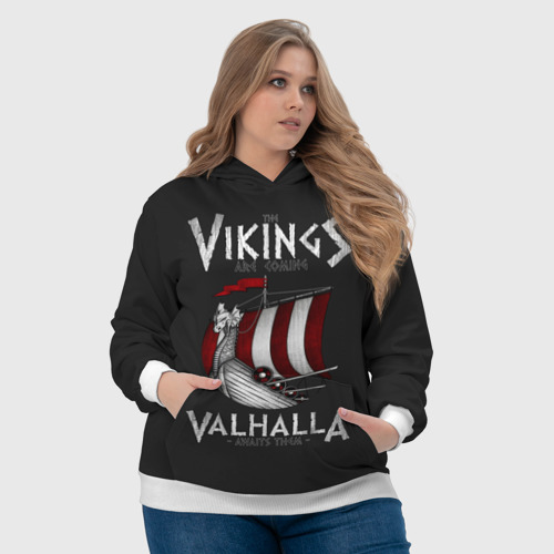 Женская толстовка 3D Vikings Valhalla, цвет 3D печать - фото 6