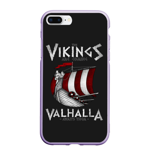 Чехол для iPhone 7Plus/8 Plus матовый Vikings Valhalla, цвет светло-сиреневый