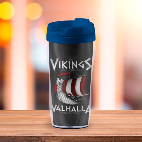 Термокружка-непроливайка Vikings Valhalla, цвет синий - фото 3