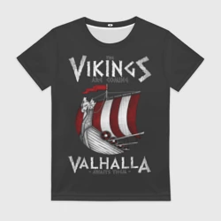 Женская футболка 3D Vikings Valhalla