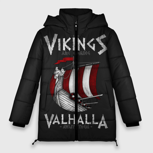 Женская зимняя куртка Oversize Vikings Valhalla, цвет светло-серый