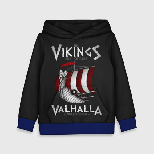 Детская толстовка 3D Vikings Valhalla, цвет синий