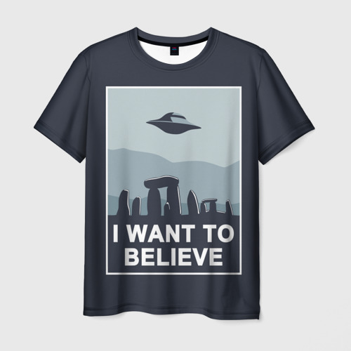 Мужская футболка 3D I want to believe, цвет 3D печать