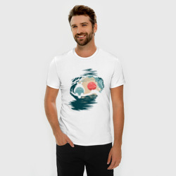 Мужская футболка хлопок Slim Тоторо в лунном свете - фото 2