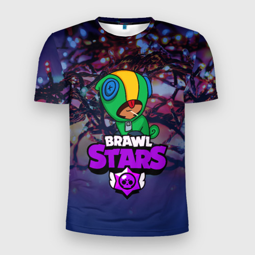 Мужская футболка 3D Slim BRAWL STARS НОВОГОДНИЙ, цвет 3D печать