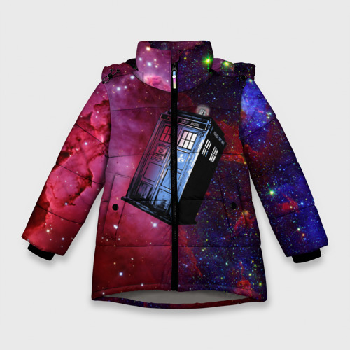 Зимняя куртка для девочек 3D Doctor Who, цвет светло-серый