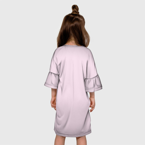 Детское платье 3D с принтом ОТЕЛЬ ХАЗБИН, вид сзади #2