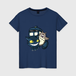 Женская футболка хлопок Tardis Totoro