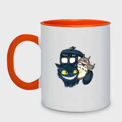 Кружка двухцветная Tardis Totoro